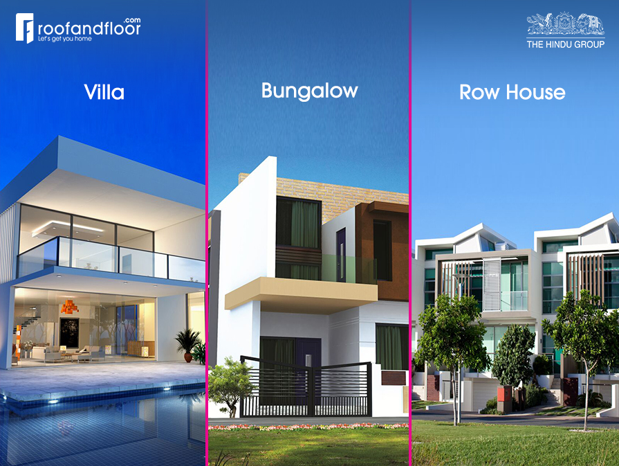  RAFTutorials Villa vs Bungalow  vs Row  House  RoofandFloor